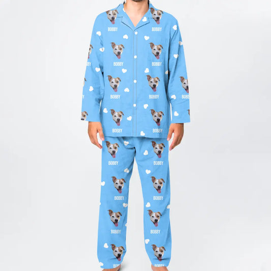 Gepersonaliseerde pyjama met jouw huisdier(en) erop - Voeg tot 4 foto's en namen toe