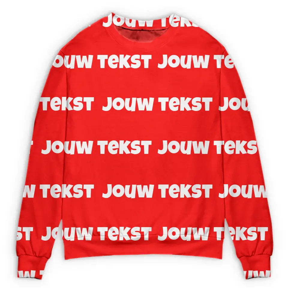 Gepersonaliseerde kersttrui met eigen tekst - Iedereen Blij