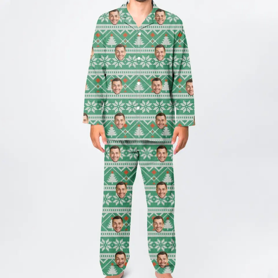 Gepersonaliseerde kerstpyjama met jouw favoriete persoon erop