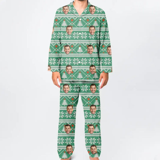 Gepersonaliseerde kerstpyjama met jouw favoriete persoon erop