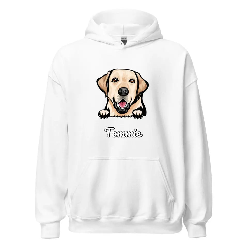 Gepersonaliseerde hoodie  - Cartoon Huisdier + naam - Iedereen Blij