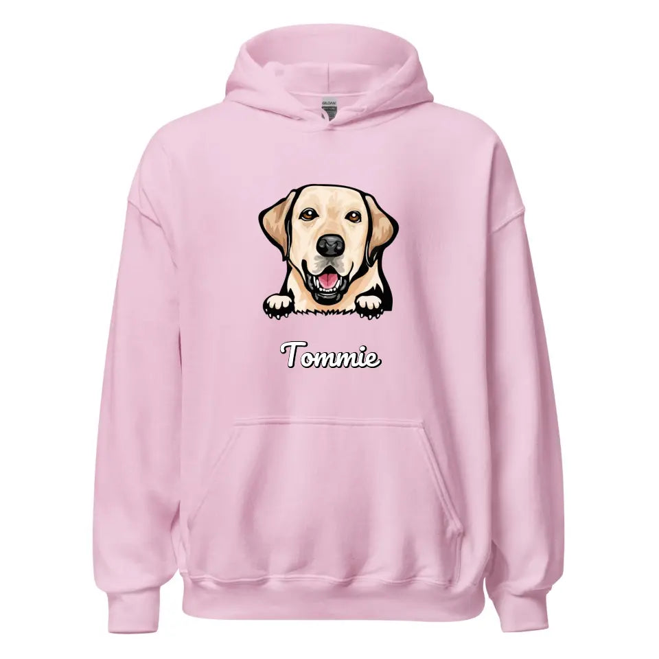 Gepersonaliseerde hoodie  - Cartoon Huisdier + naam - Iedereen Blij