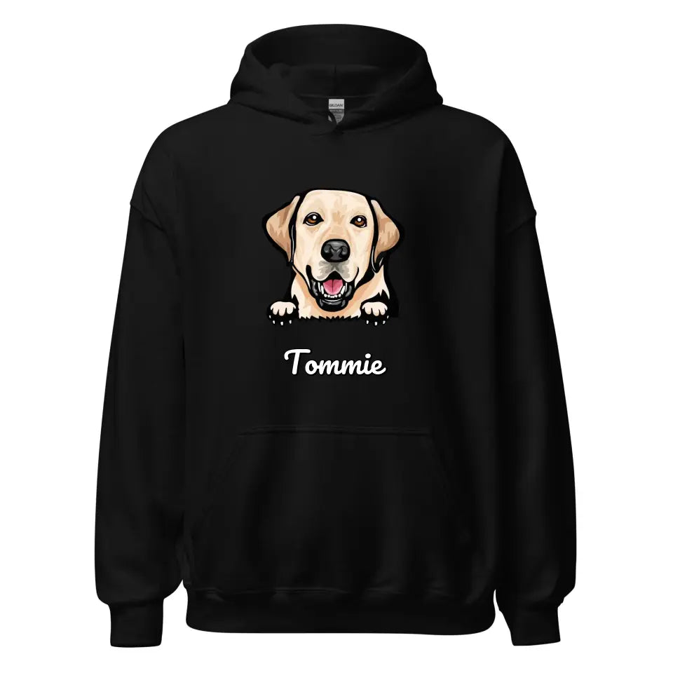 Gepersonaliseerde hoodie  - Cartoon Huisdier + naam - Iedereen Blij