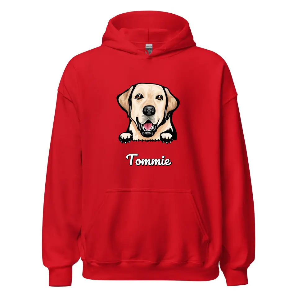 Gepersonaliseerde hoodie  - Cartoon Huisdier + naam - Iedereen Blij