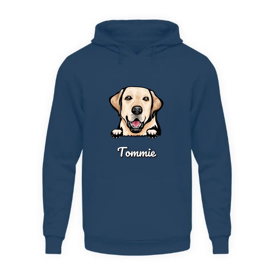 Gepersonaliseerde hoodie  - Cartoon Huisdier + naam - Iedereen Blij