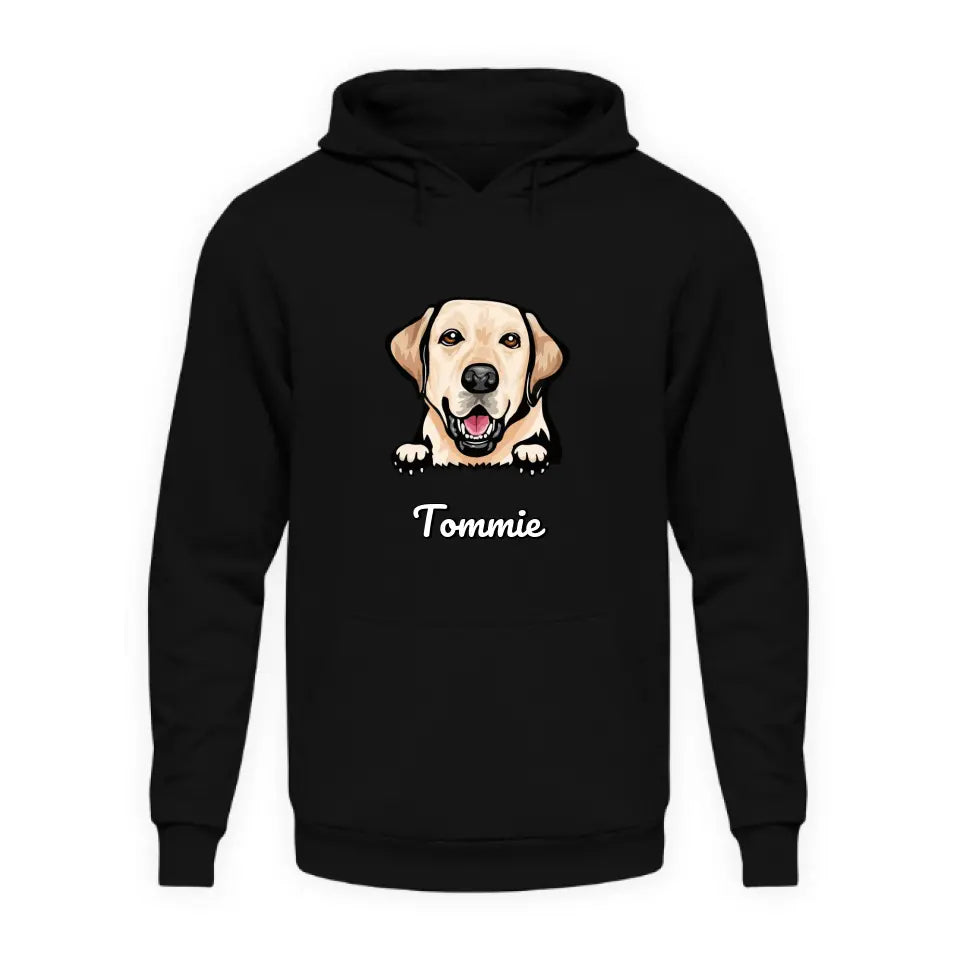 Gepersonaliseerde hoodie  - Cartoon Huisdier + naam - Iedereen Blij