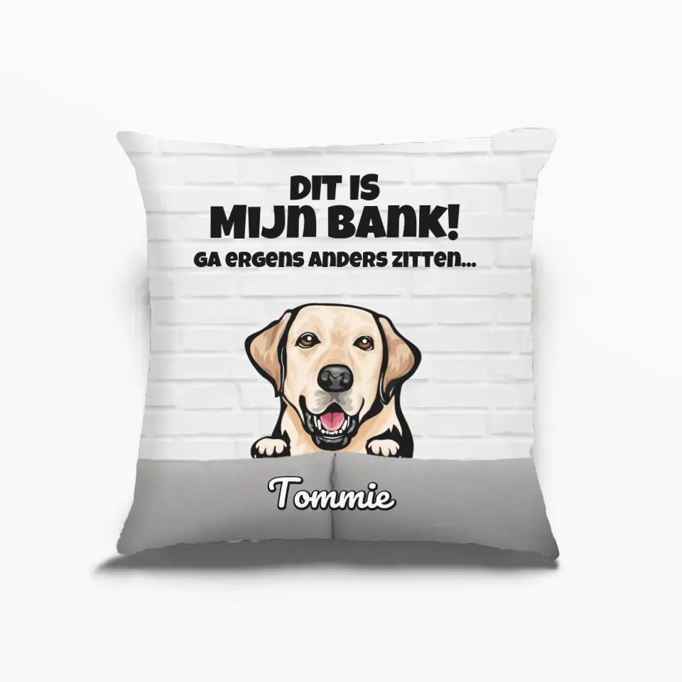 Personalisierter Haustier-Kissenbezug – „Das ist meine Couch“ – Bis zu 4 Haustiere hinzufügen