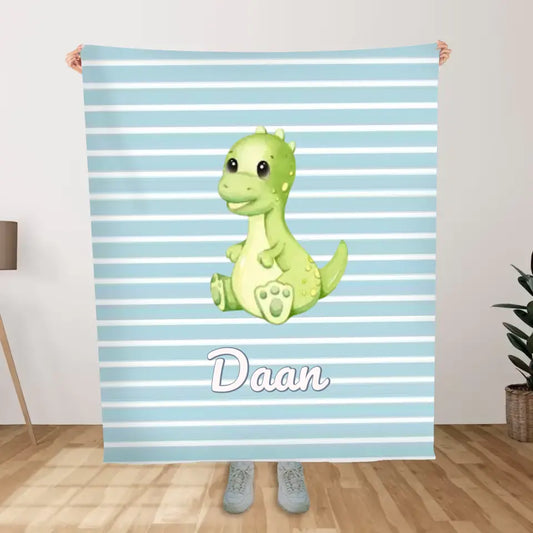 Gepersonaliseerde dinosaurus deken voor kinderen - Kies dino en voeg naam toe