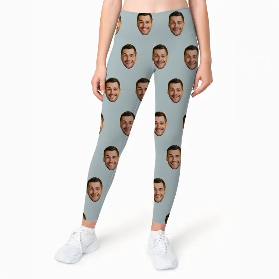 Gepersonaliseerde legging met je favoriete persoon erop - Voeg zelf foto's toe - Iedereen Blij