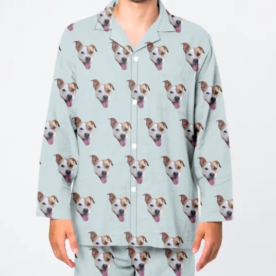 Gepersonaliseerde pyjama met uitgeknipte huisdieren