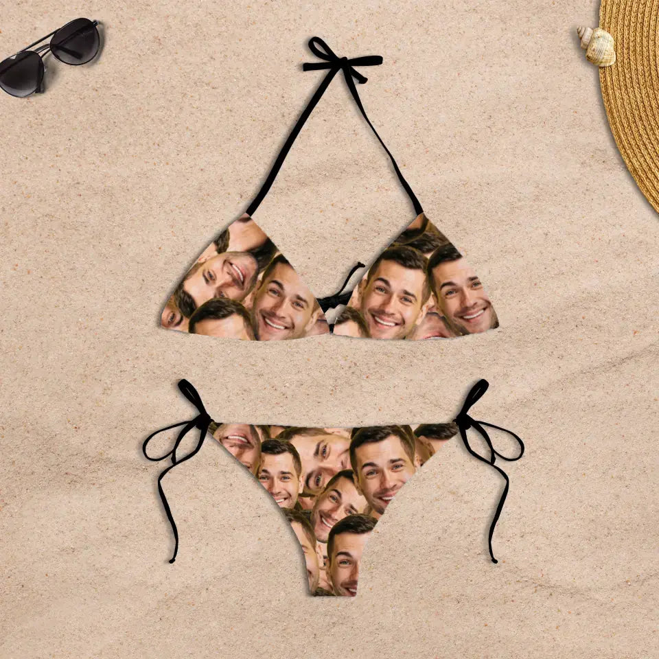 Gepersonaliseerde bikini met oneindige gezichten - Voeg zelf een foto toe - Iedereen Blij