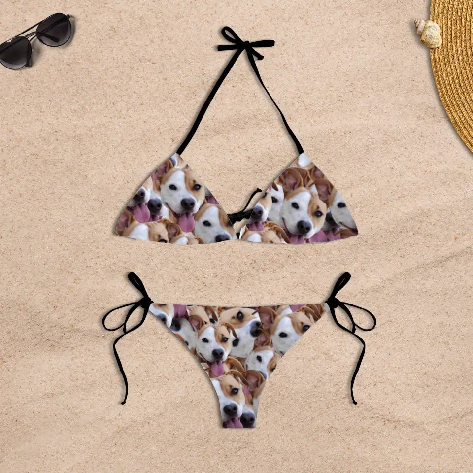 Gepersonaliseerde bikini met oneindig keer je huisdier - Voeg zelf een foto toe