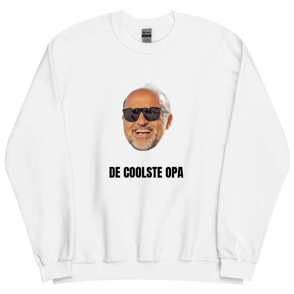 Gepersonaliseerde sweater - Foto van gezicht + eigen tekst - Iedereen Blij