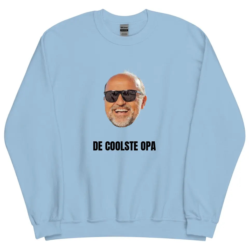 Gepersonaliseerde sweater - Foto van gezicht + eigen tekst - Iedereen Blij