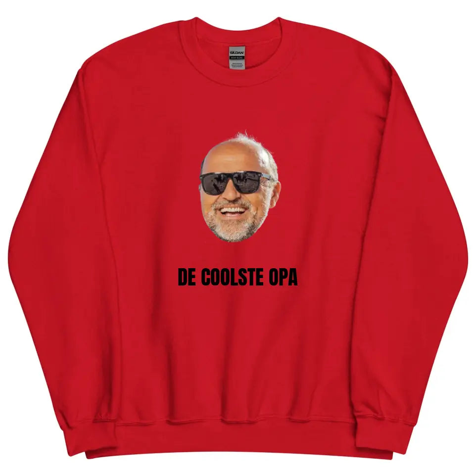 Gepersonaliseerde sweater - Foto van gezicht + eigen tekst - Iedereen Blij