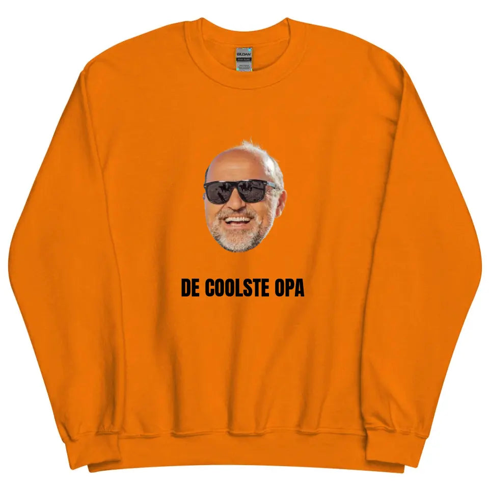 Gepersonaliseerde sweater - Foto van gezicht + eigen tekst - Iedereen Blij