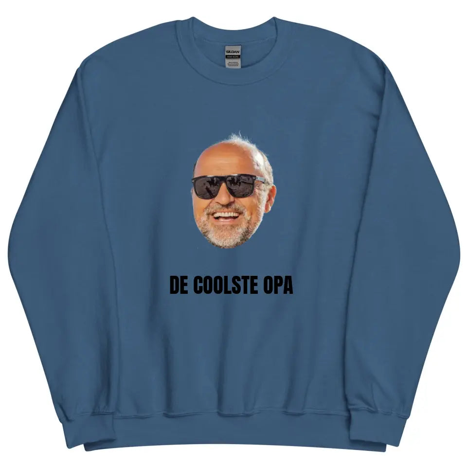 Gepersonaliseerde sweater - Foto van gezicht + eigen tekst - Iedereen Blij