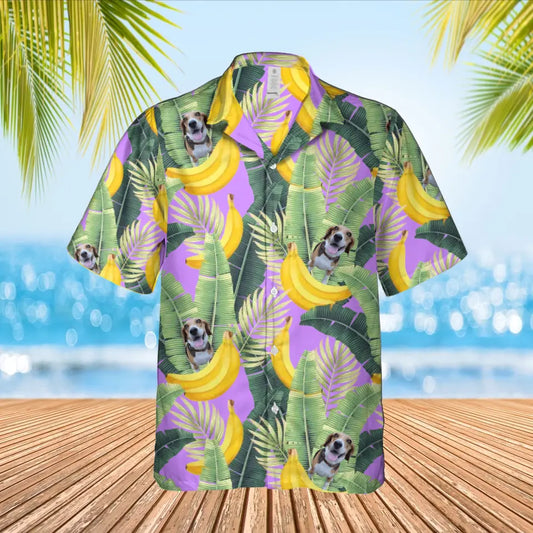 Gepersonaliseerd Bananen Hawaii shirt met eigen foto van huisdier!