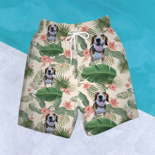 Gepersonaliseerde Hawaii zwembroek met je eigen huisdier!