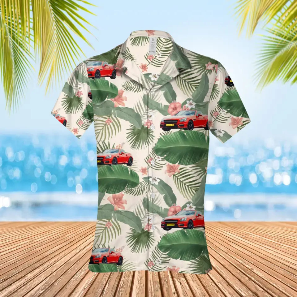 Gepersonaliseerd Hawaii shirt met je eigen auto erop
