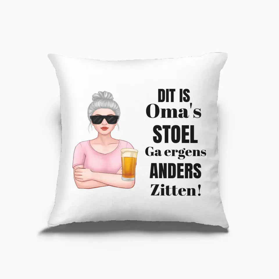 Personalisierter Kissenbezug – „Das ist Omas Stuhl, setz dich woanders hin“