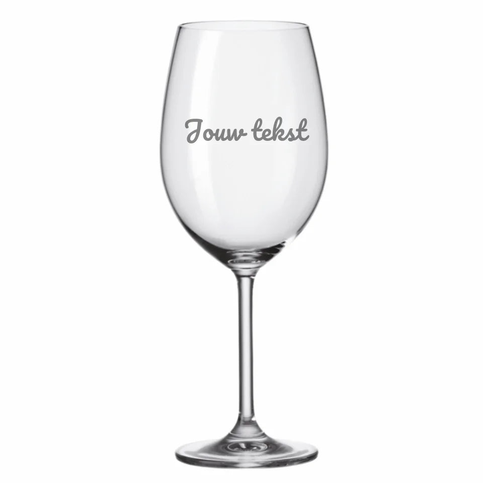 Gepersonaliseerd wijnglas met je eigen tekst - Iedereen Blij