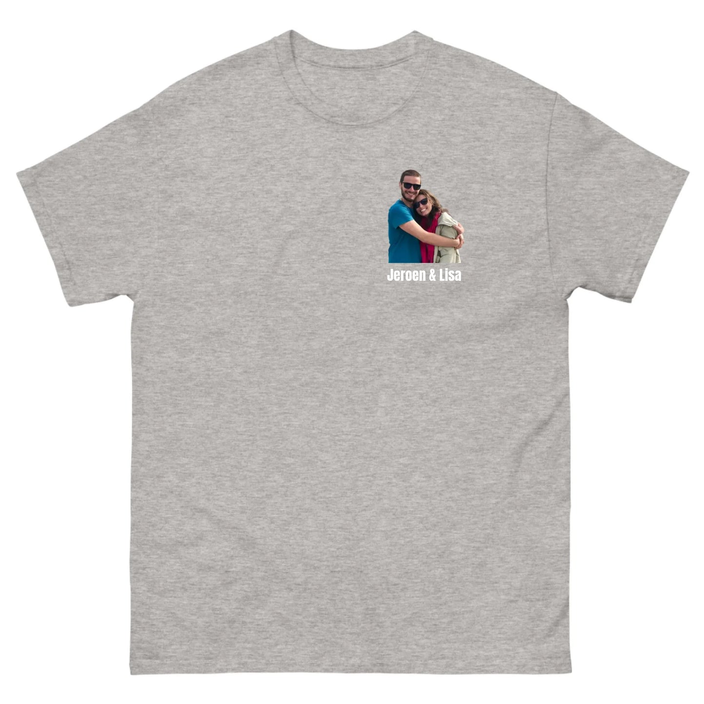 T-shirt met eigen foto en tekst - Iedereen Blij