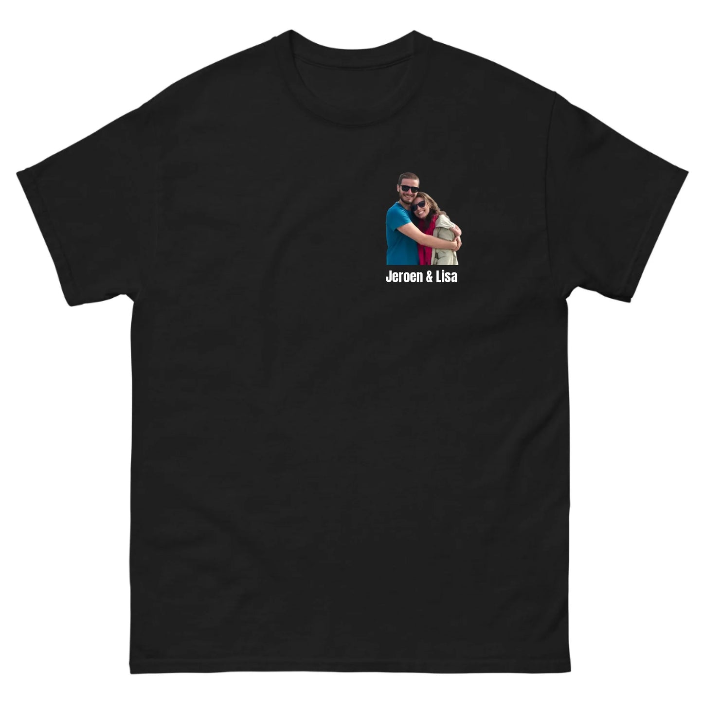 T-shirt met eigen foto en tekst - Iedereen Blij