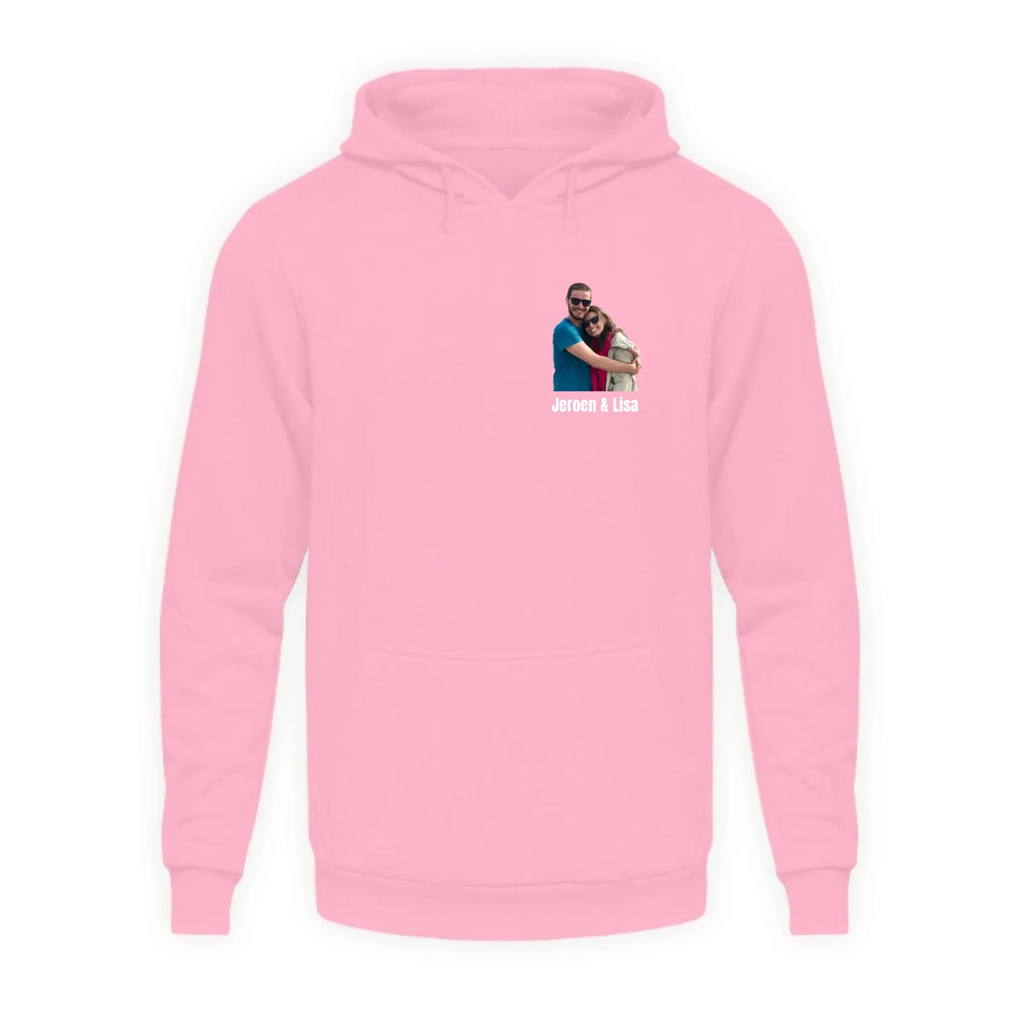 Hoodie met foto en tekst - Iedereen Blij