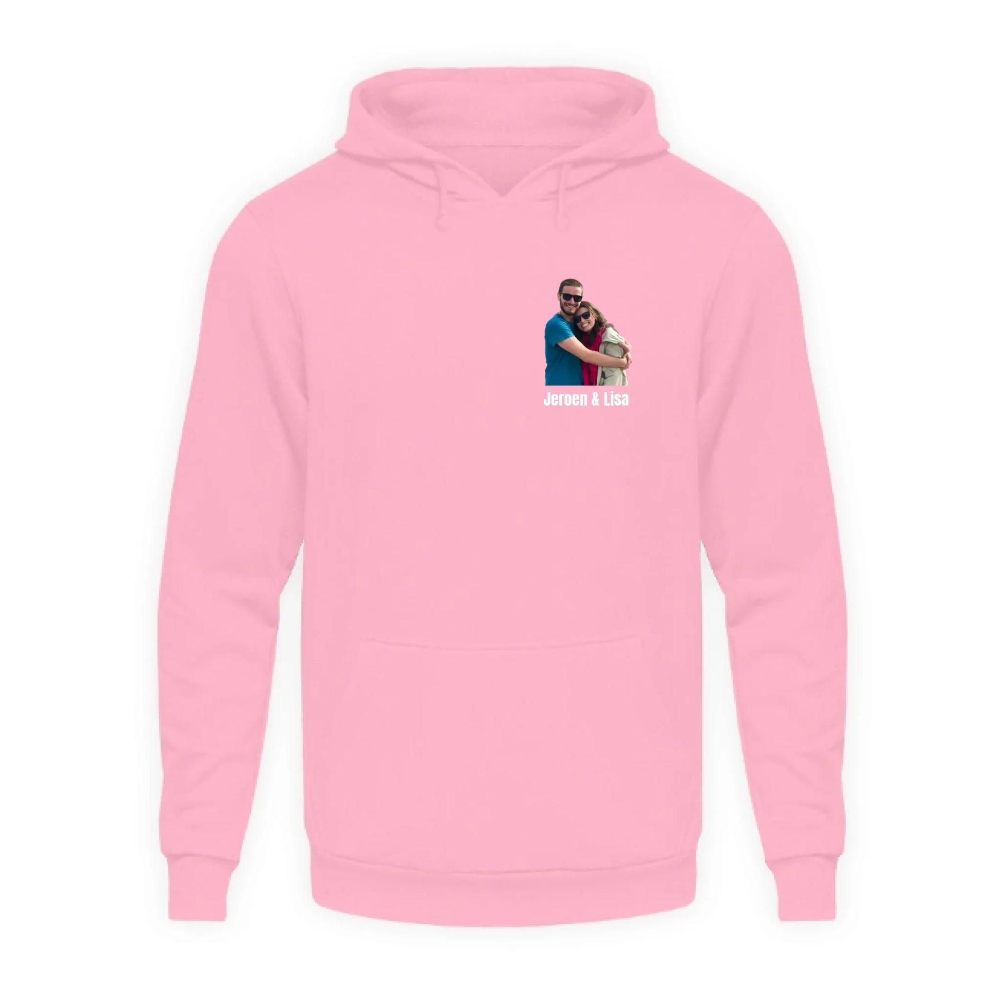 Hoodie met foto en tekst - Iedereen Blij