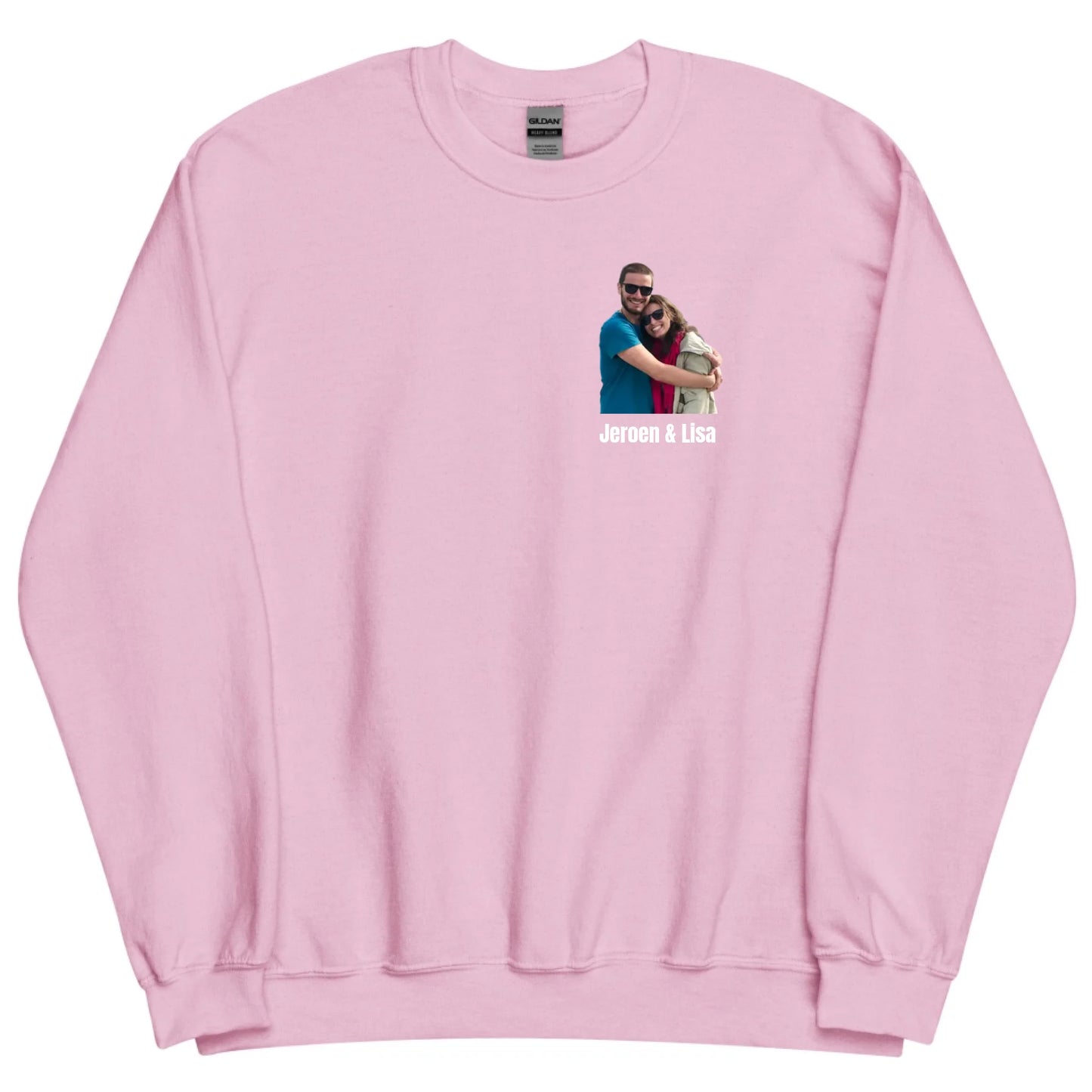 Sweater met foto en tekst - Iedereen Blij