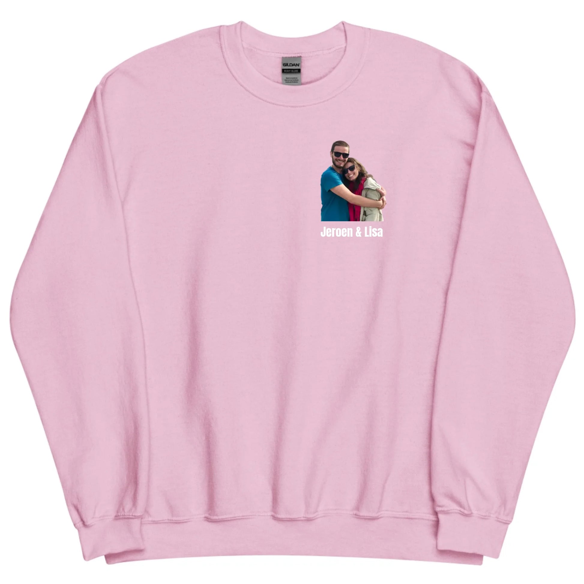 Sweater met foto en tekst - Iedereen Blij