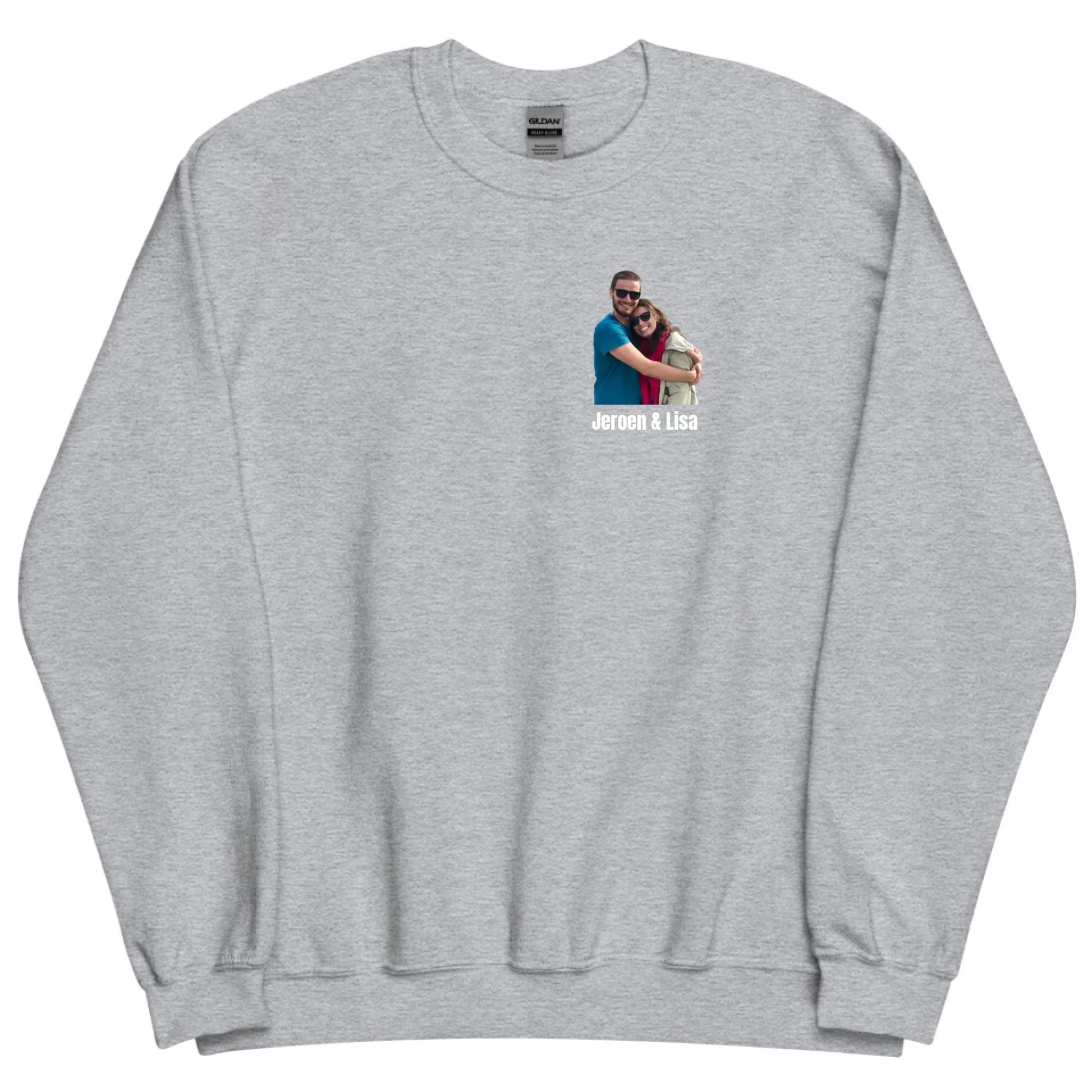 Sweater met foto en tekst - Iedereen Blij