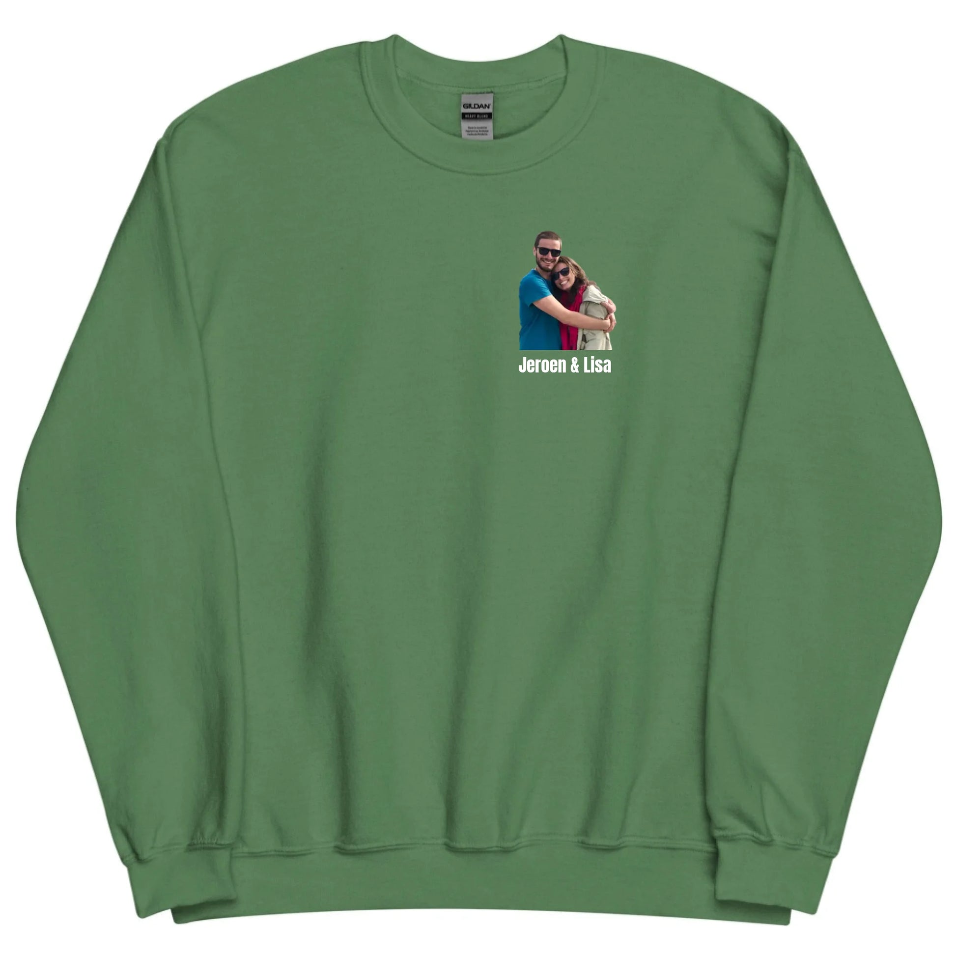 Sweater met foto en tekst - Iedereen Blij