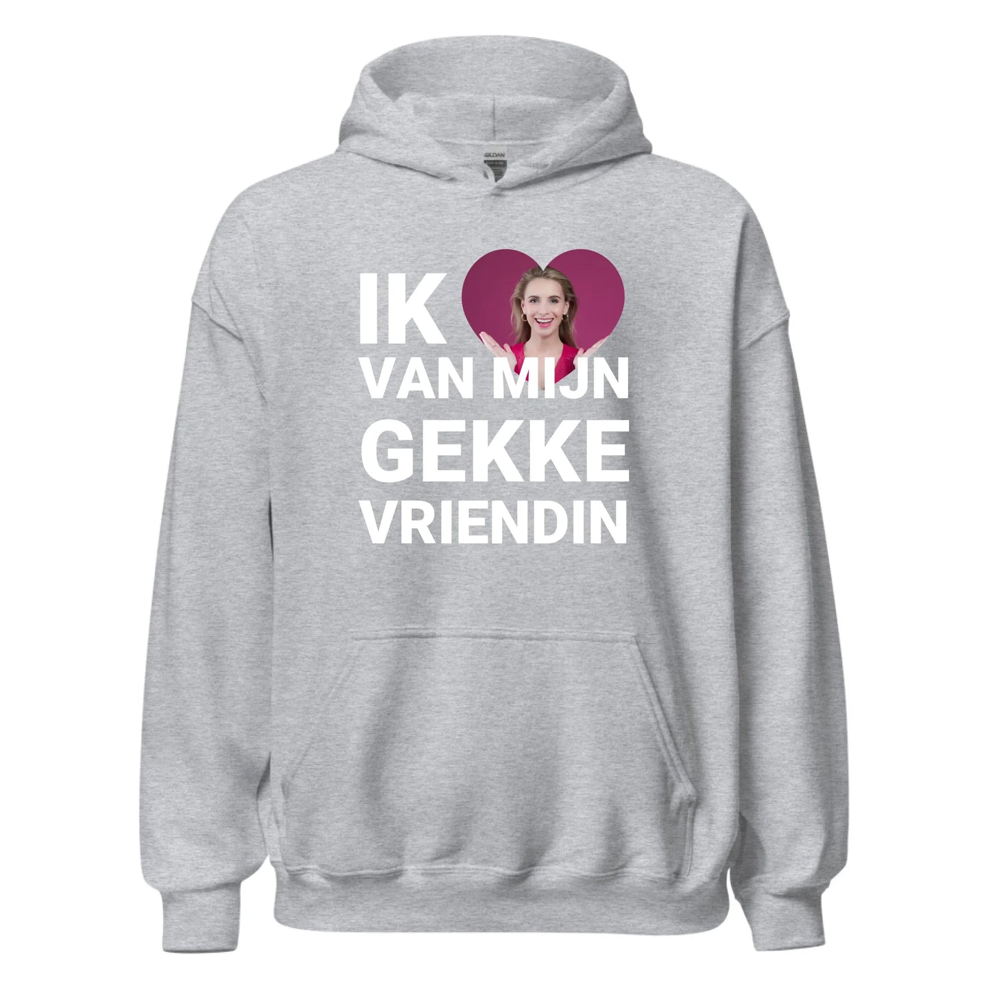 Gepersonaliseerde hoodie - Ik hou van mijn gekke vriendin - Iedereen Blij