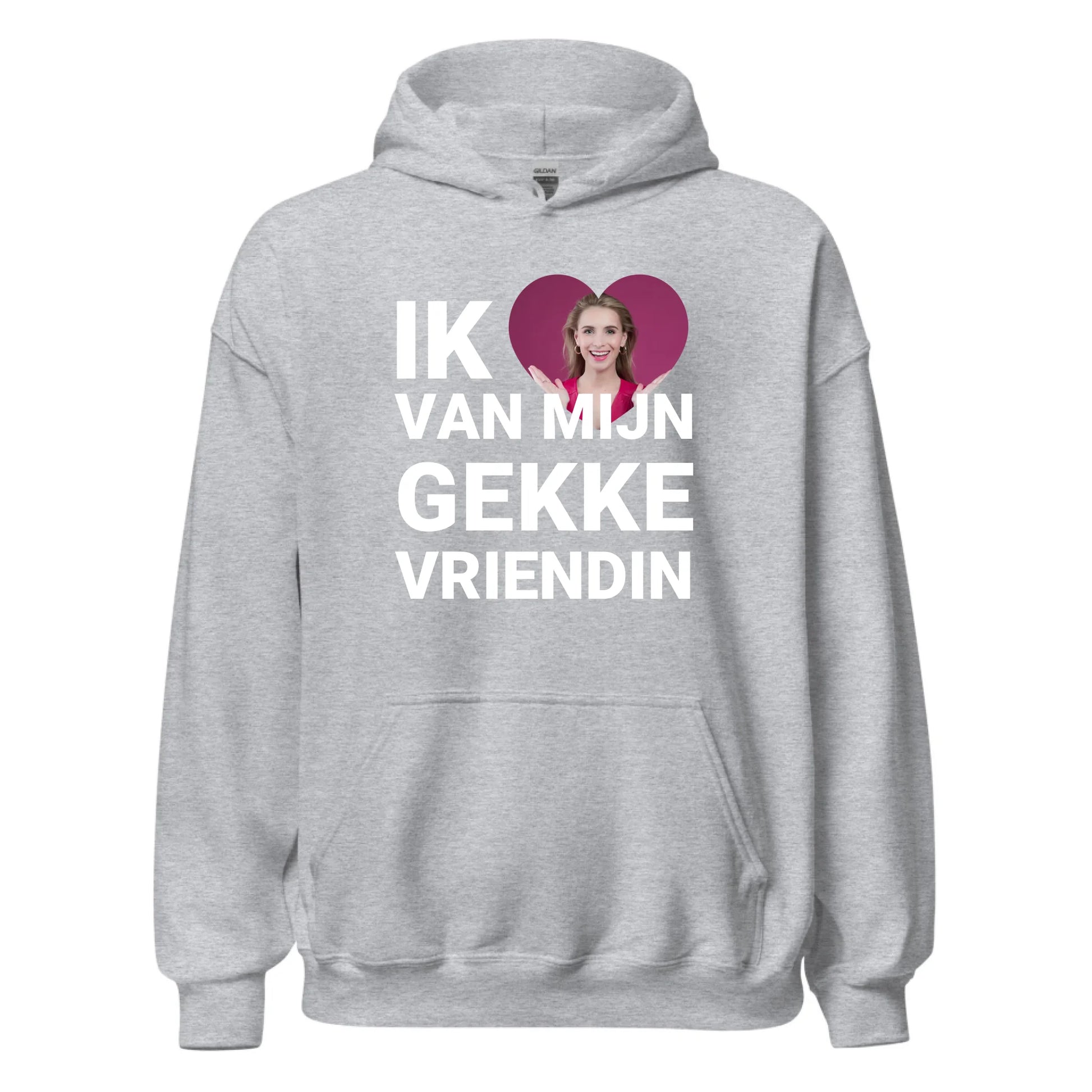 Gepersonaliseerde hoodie - Ik hou van mijn gekke vriendin - Iedereen Blij