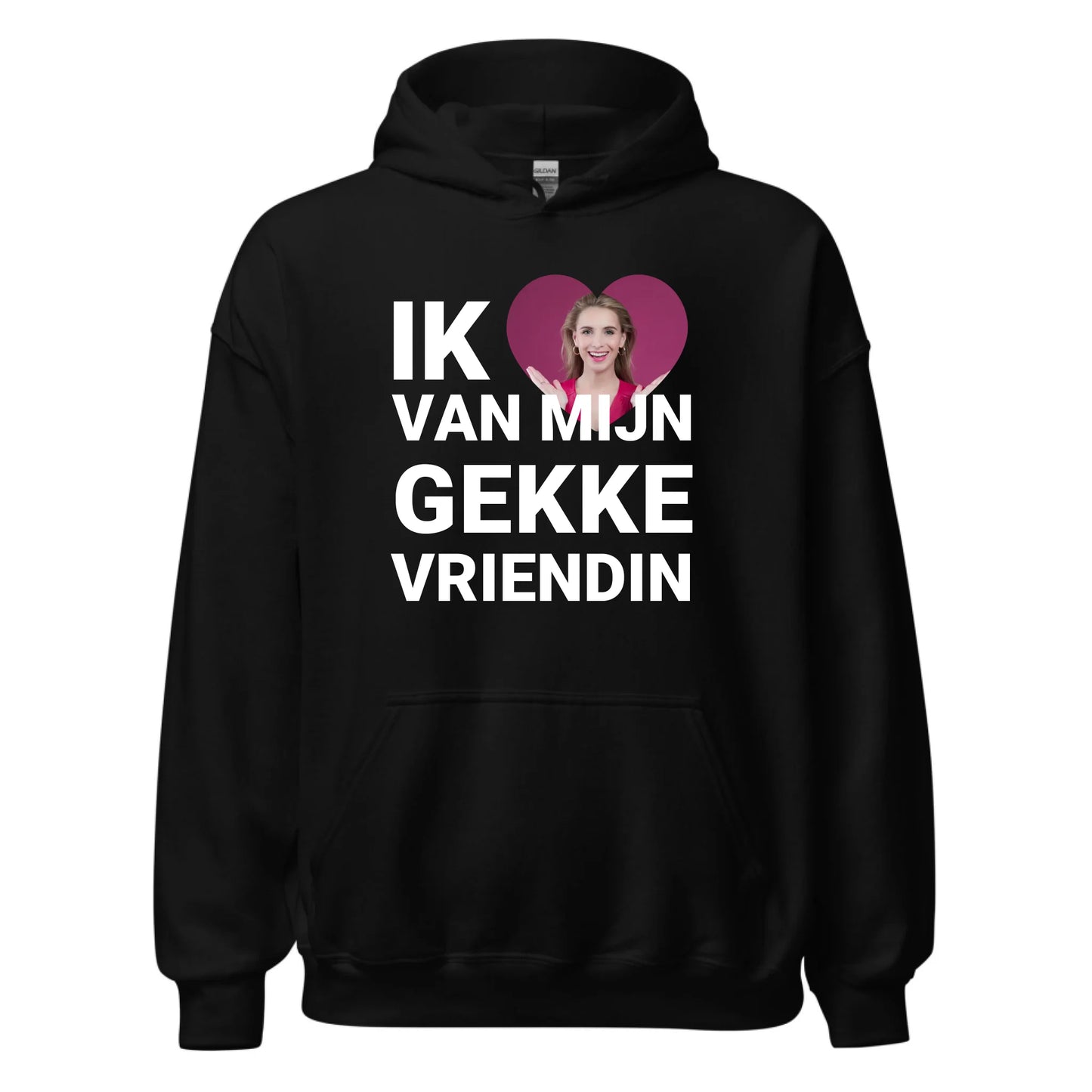 Gepersonaliseerde hoodie - Ik hou van mijn gekke vriendin - Iedereen Blij