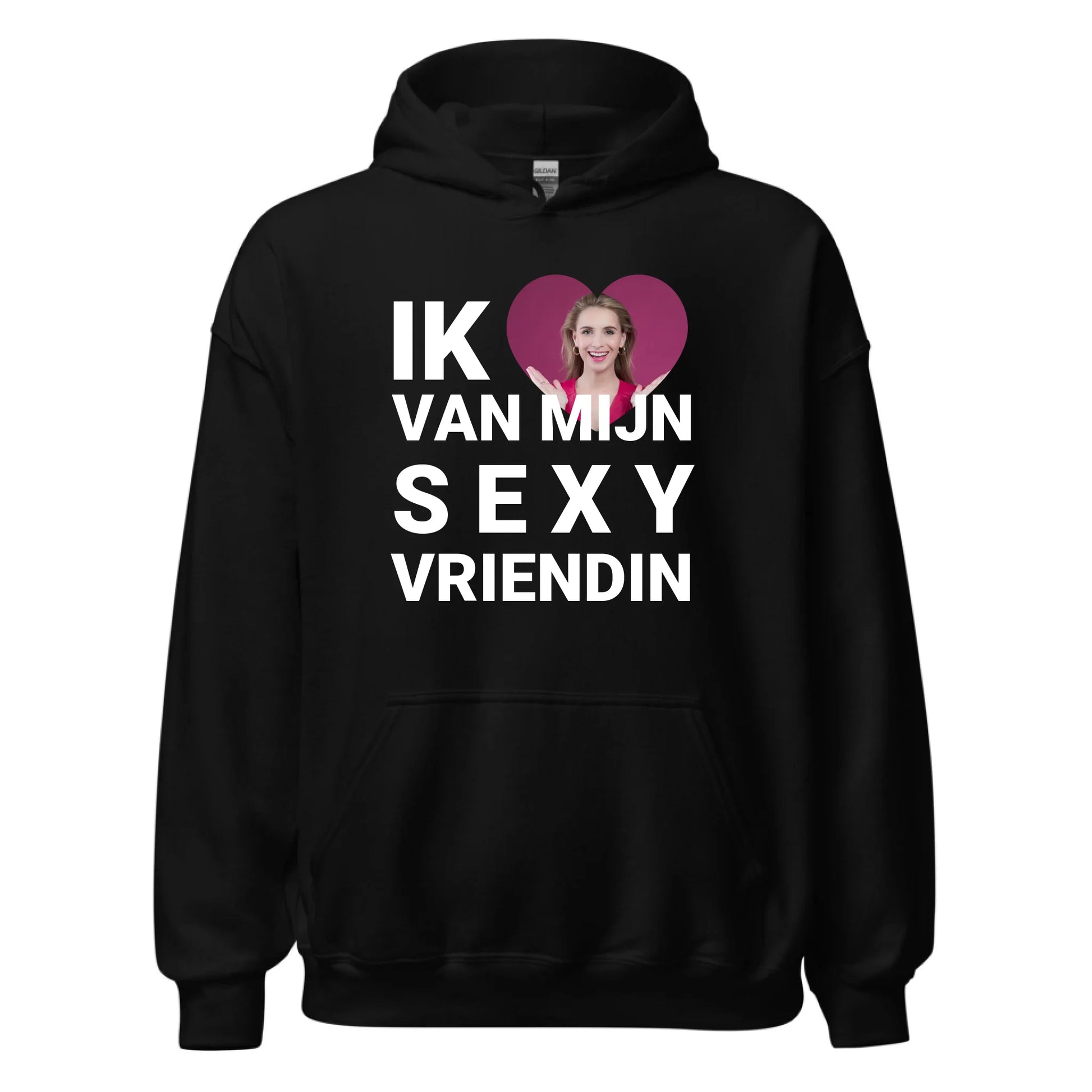 Gepersonaliseerde hoodie - Ik hou van mijn sexy vriendin - Iedereen Blij