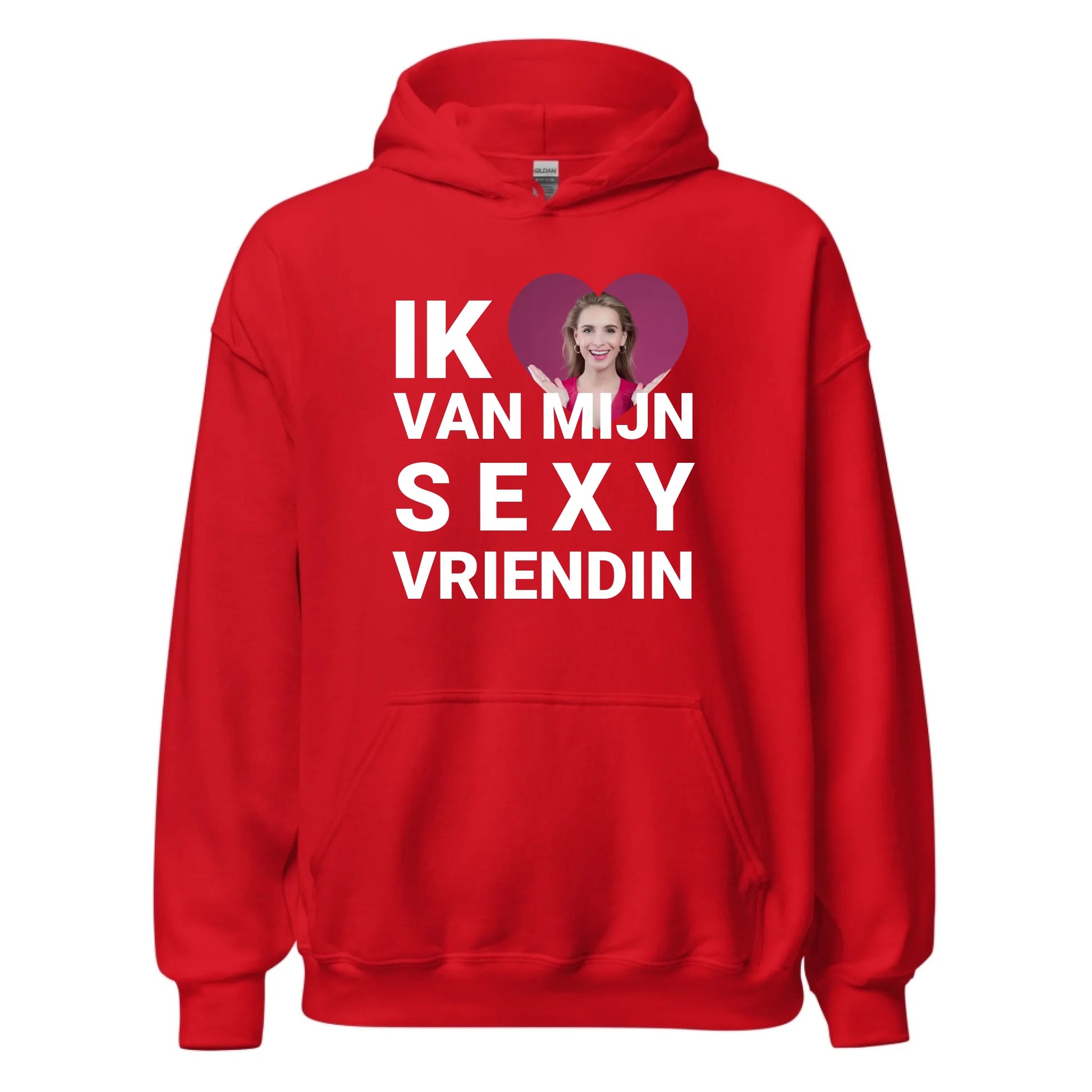 Gepersonaliseerde hoodie - Ik hou van mijn sexy vriendin - Iedereen Blij