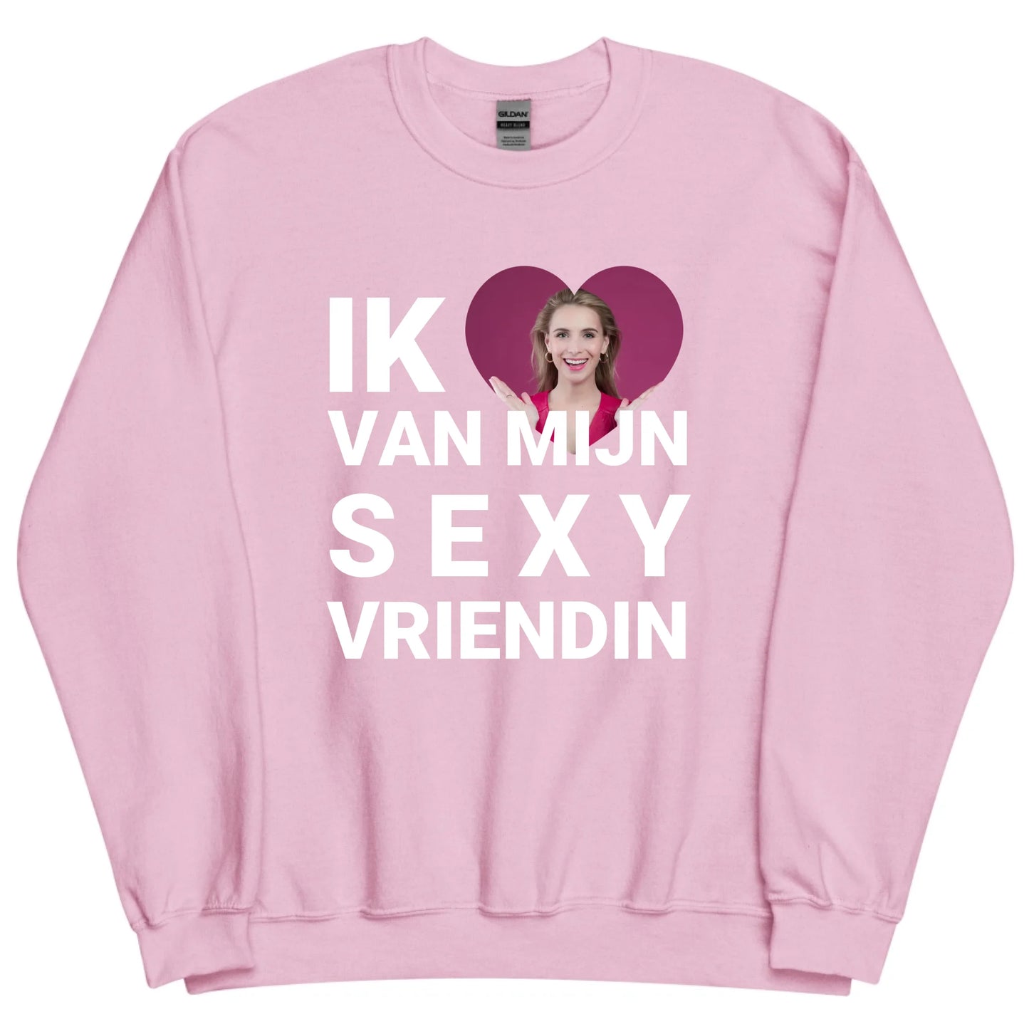 Gepersonaliseerde sweater - Ik hou van mijn sexy vriendin - Iedereen Blij