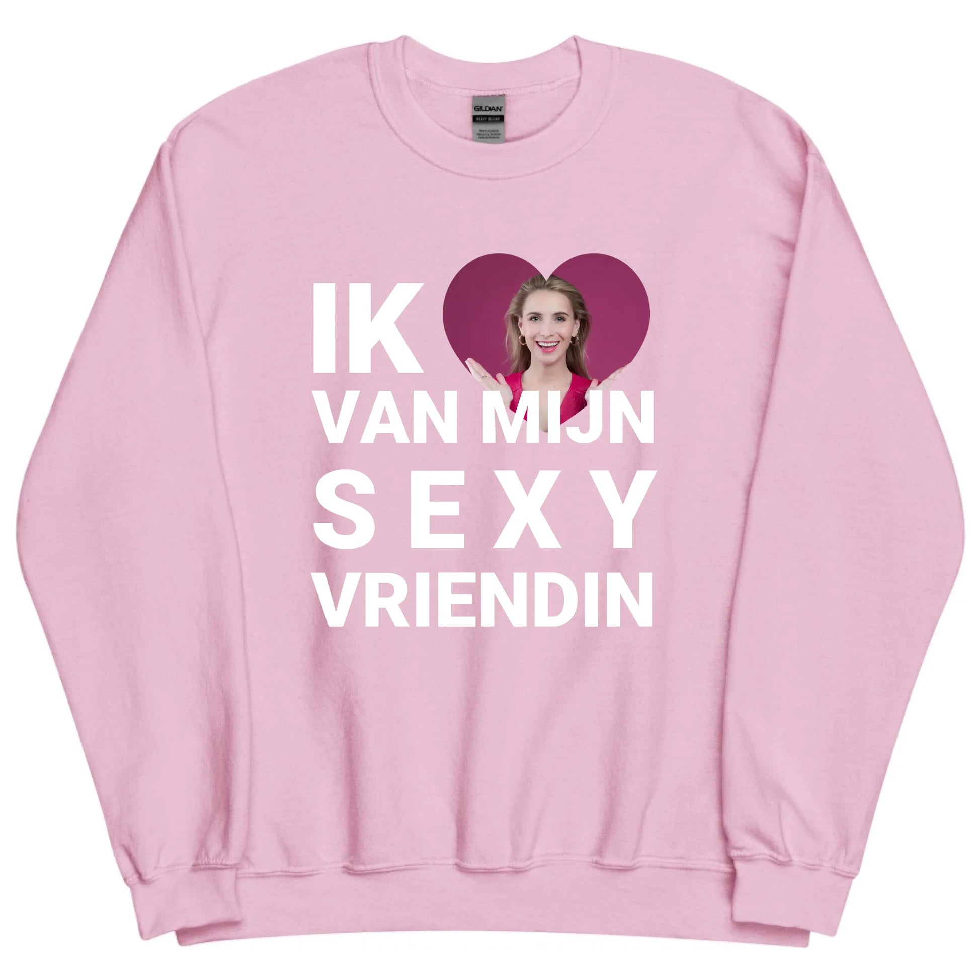 Gepersonaliseerde sweater - Ik hou van mijn sexy vriendin - Iedereen Blij