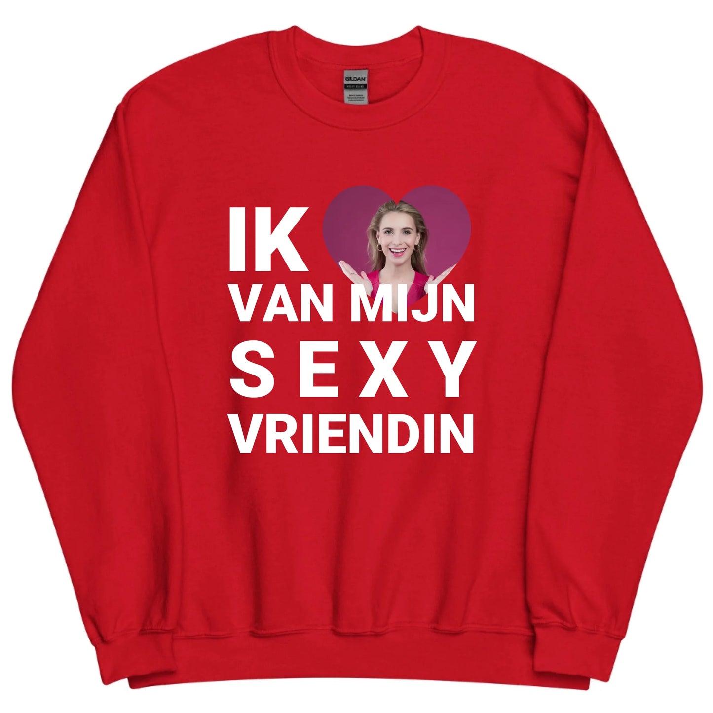 Gepersonaliseerde sweater - Ik hou van mijn sexy vriendin - Iedereen Blij
