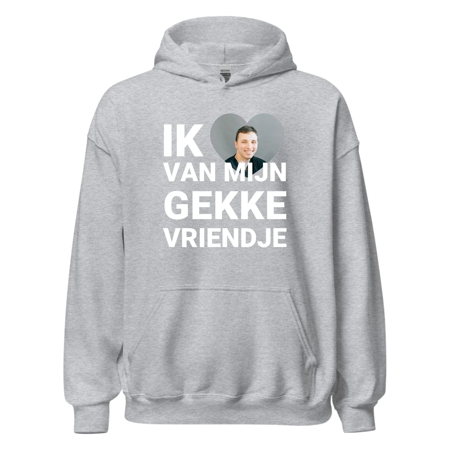 Gepersonaliseerde hoodie - Ik hou van mijn gekke vriendje - Iedereen Blij