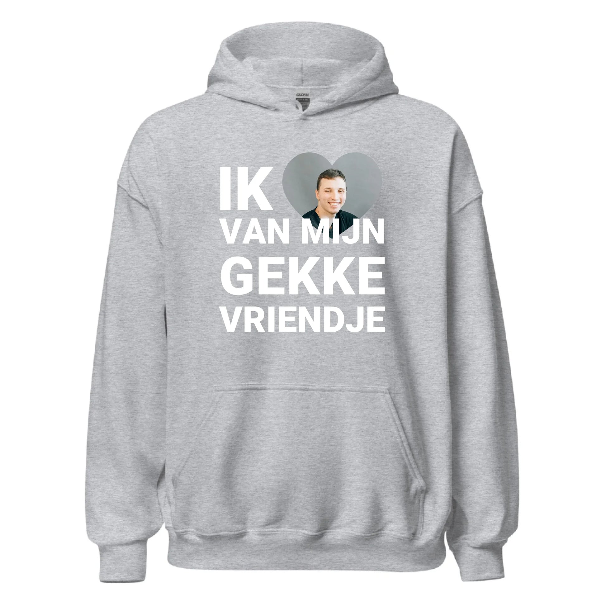 Gepersonaliseerde hoodie - Ik hou van mijn gekke vriendje - Iedereen Blij