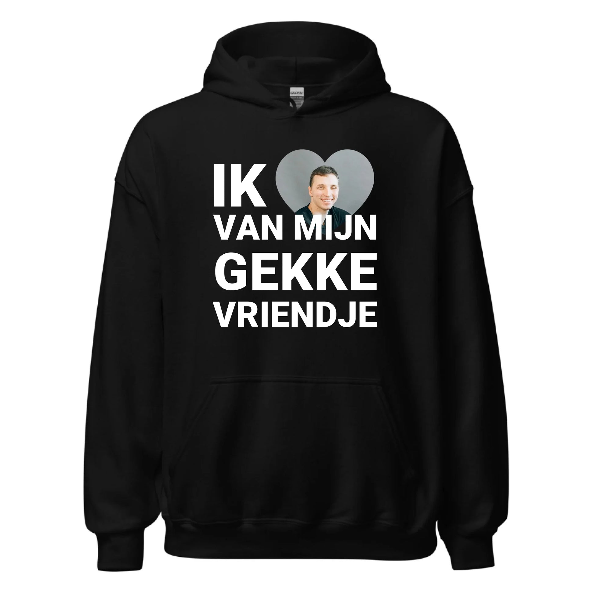 Gepersonaliseerde hoodie - Ik hou van mijn gekke vriendje - Iedereen Blij