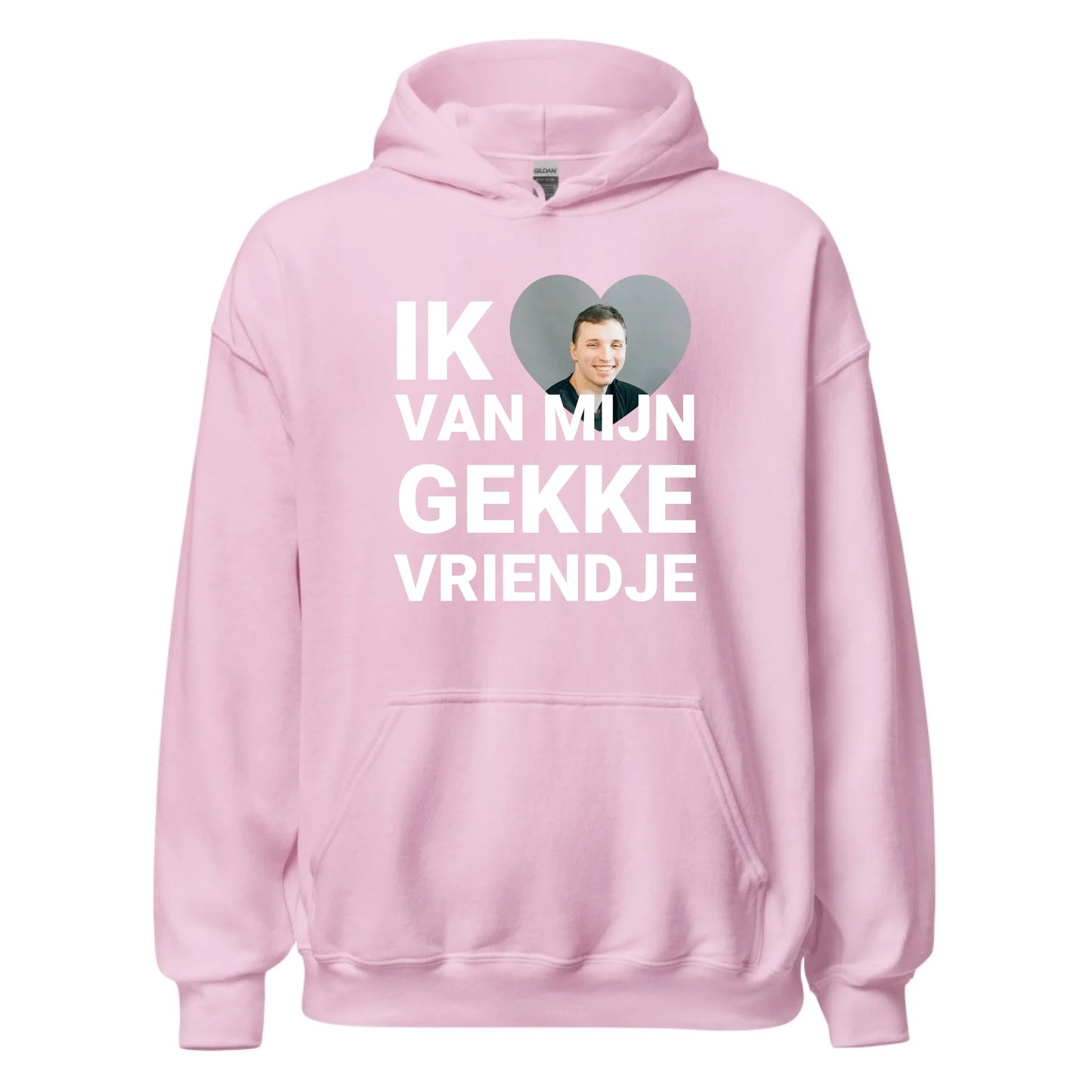 Gepersonaliseerde hoodie - Ik hou van mijn gekke vriendje - Iedereen Blij