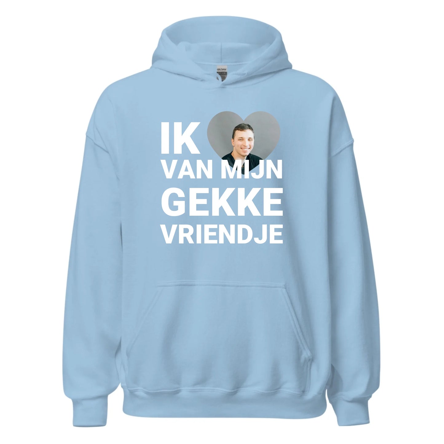 Gepersonaliseerde hoodie - Ik hou van mijn gekke vriendje - Iedereen Blij