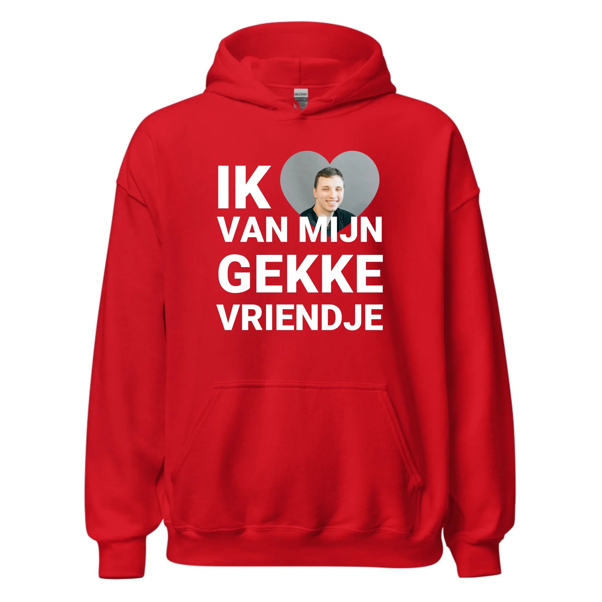 Gepersonaliseerde hoodie - Ik hou van mijn gekke vriendje - Iedereen Blij