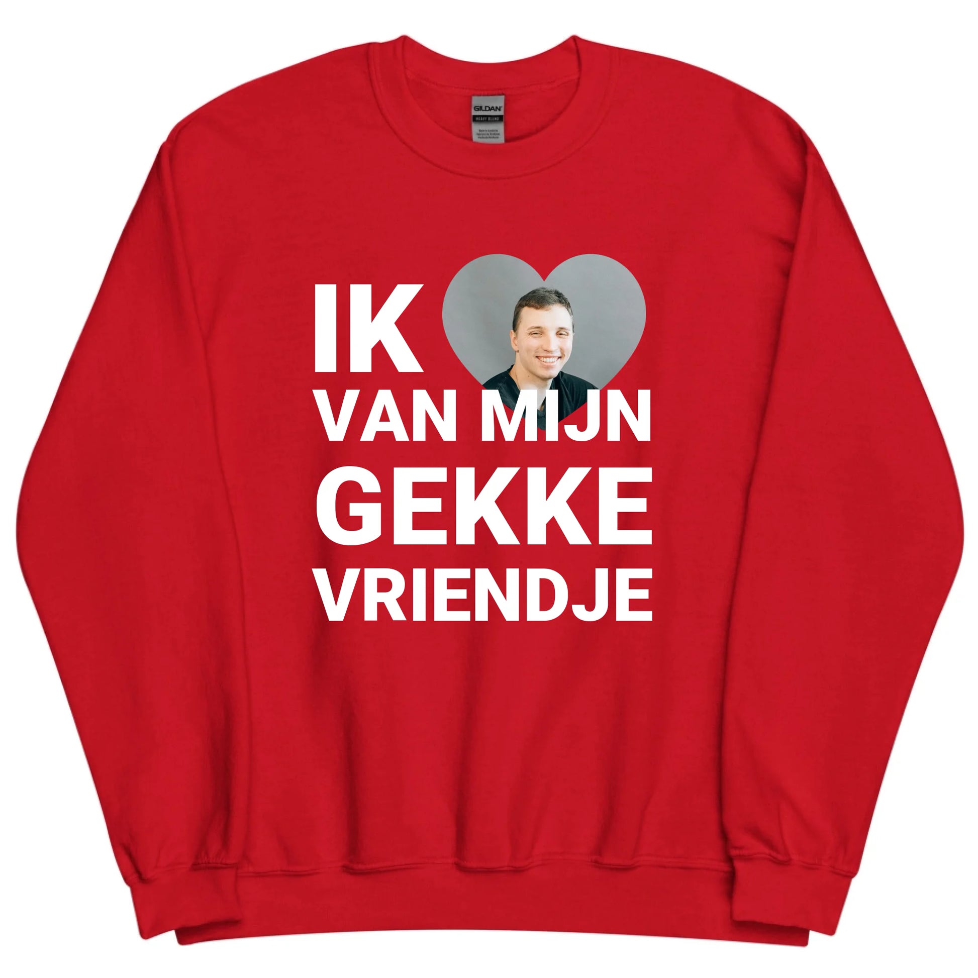 Gepersonaliseerde sweater - Ik hou van mijn gekke vriendje - Iedereen Blij
