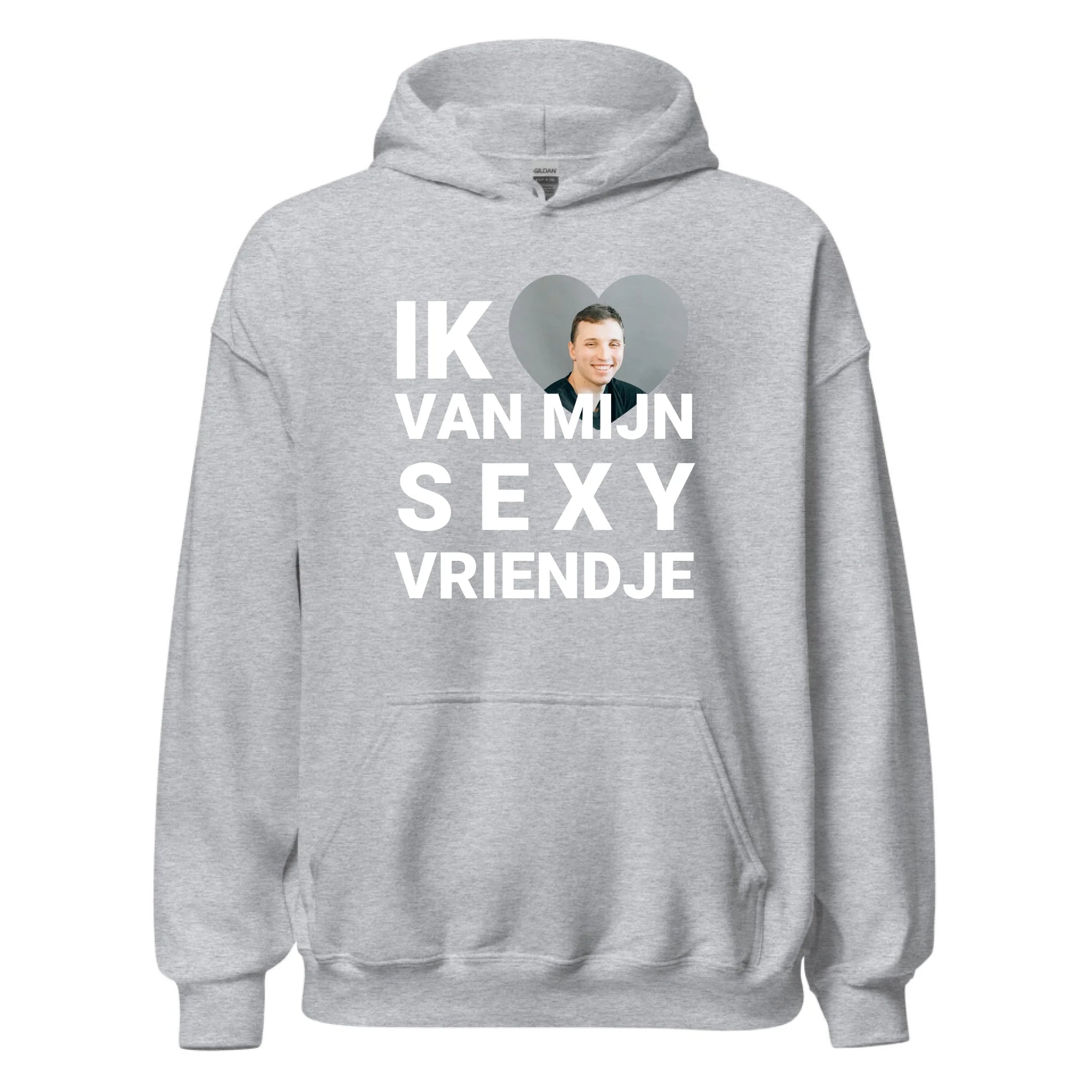 Gepersonaliseerde hoodie - Ik hou van mijn sexy vriendje - Iedereen Blij